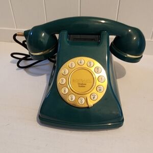 Vintage Conair Green Push Dial Landline Phone